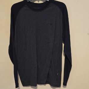 Wolverine Charcoal Body Black Raglan Long Sleeve Shirt